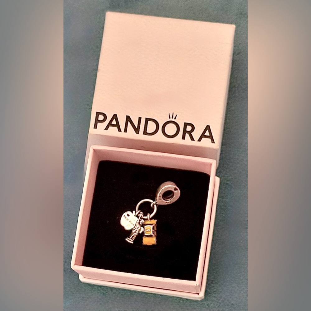 Pandora Silver and Gold Charm Bracelet